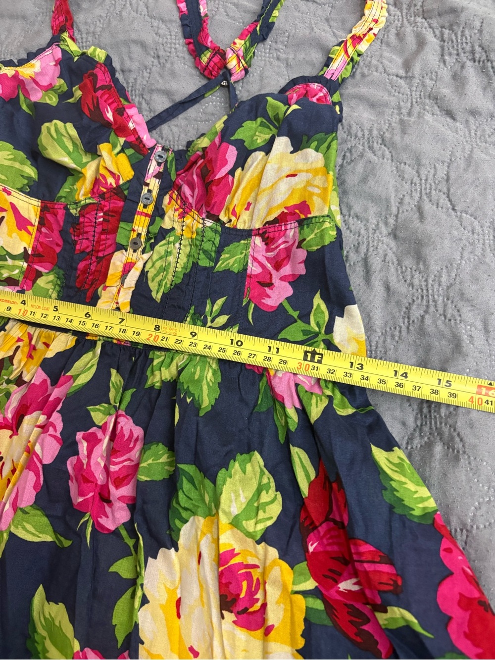 Abercrombie Fitch Vibrant Floral Print Babydoll Preppy Whimsical
Dress S Pocket - Picture 6 of 10